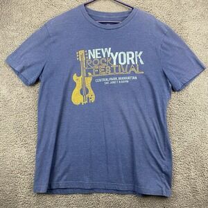 New York Rock Festival T Shirt Men XL Sonoma Graphic Poly Cotton Crew‎